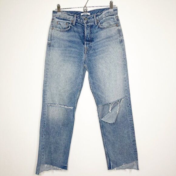 GRLFRND Denim - GRLFRND Helena High Rise Straight Crop Jeans 